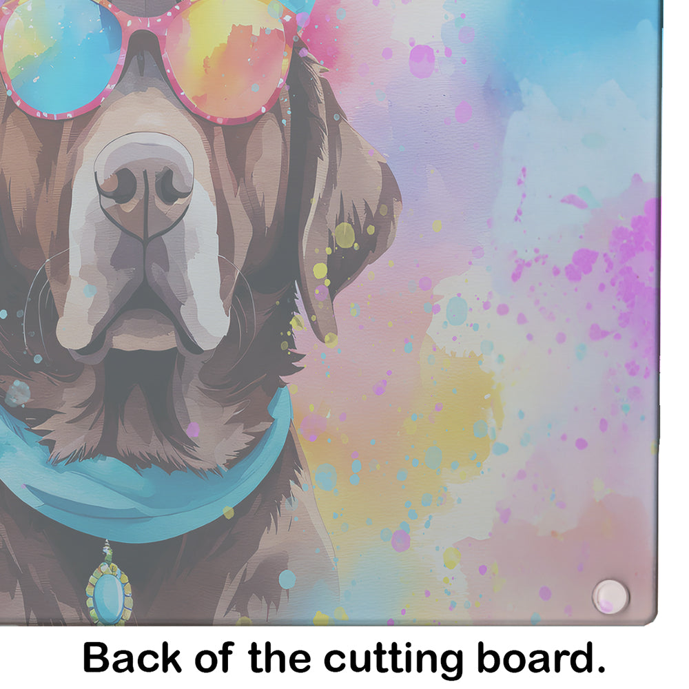 Chocolate Labrador Hippie Dawg Glass Cutting Board