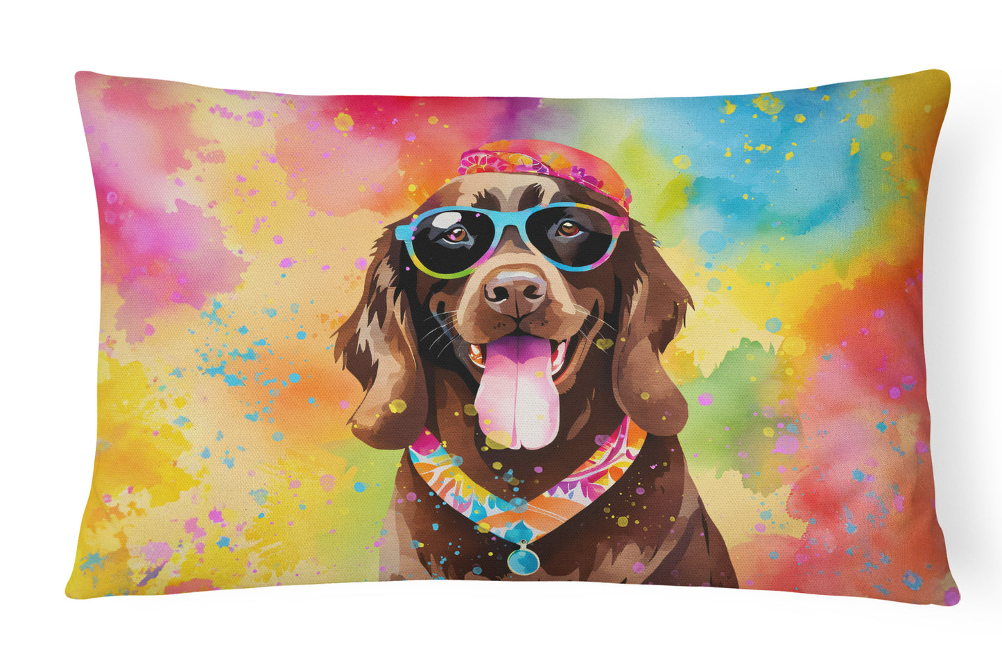 Buy this Chocolate Labrador Hippie Dawg Throw Pillow