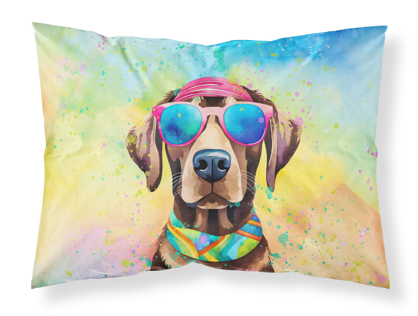 Buy this Chocolate Labrador Hippie Dawg Standard Pillowcase