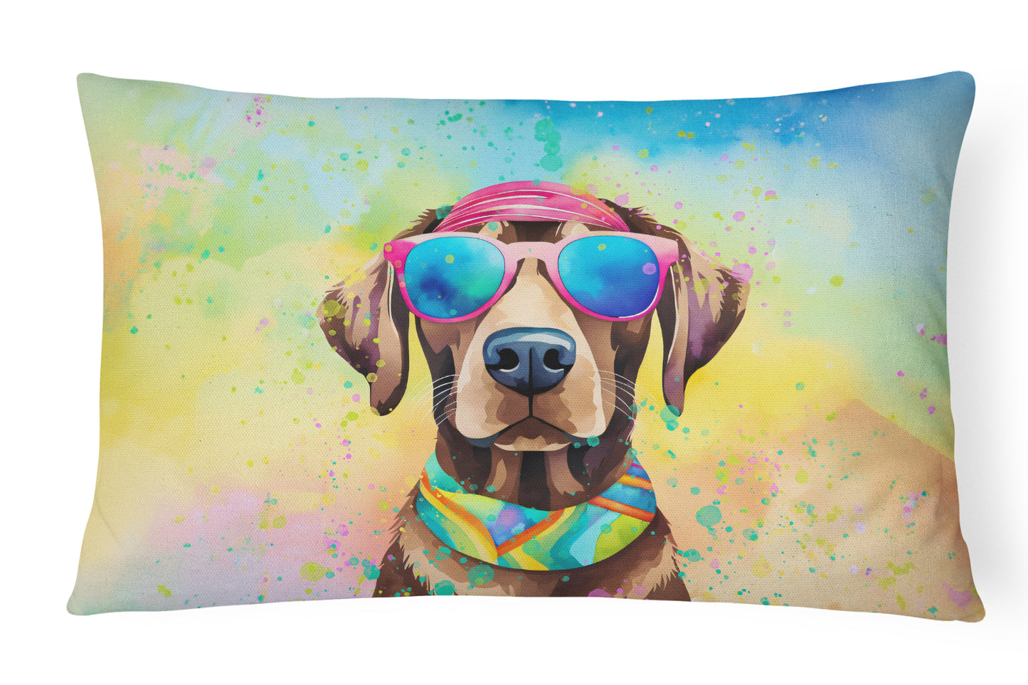 Buy this Chocolate Labrador Hippie Dawg Throw Pillow