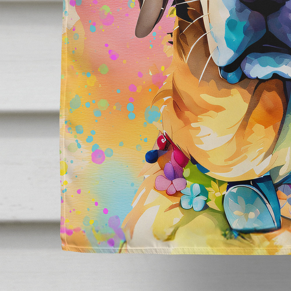 Yellow Labrador Hippie Dawg House Flag