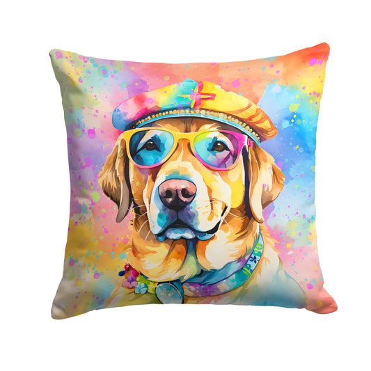 Buy this Yellow Labrador Hippie Dawg Throw Pillow