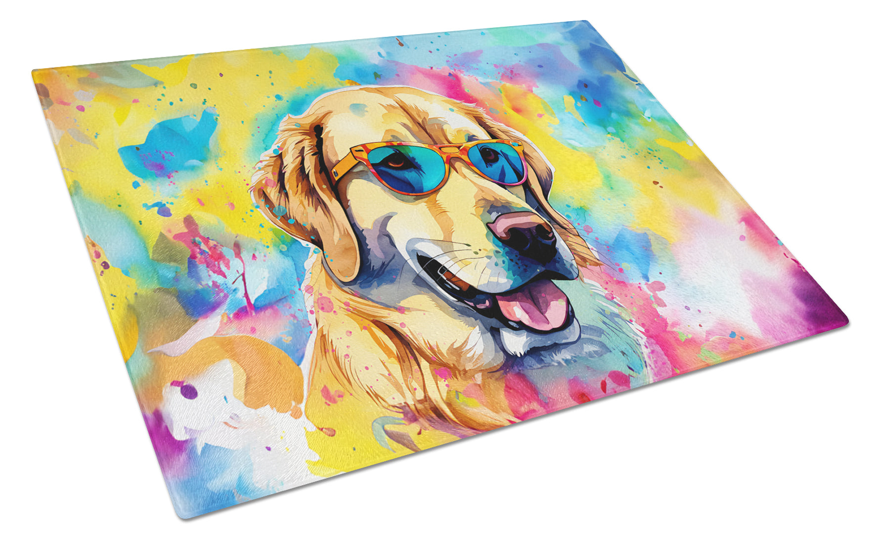 Buy this Yellow Labrador Hippie Dawg Glass Cutting Board