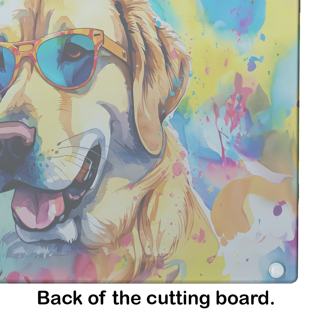 Yellow Labrador Hippie Dawg Glass Cutting Board