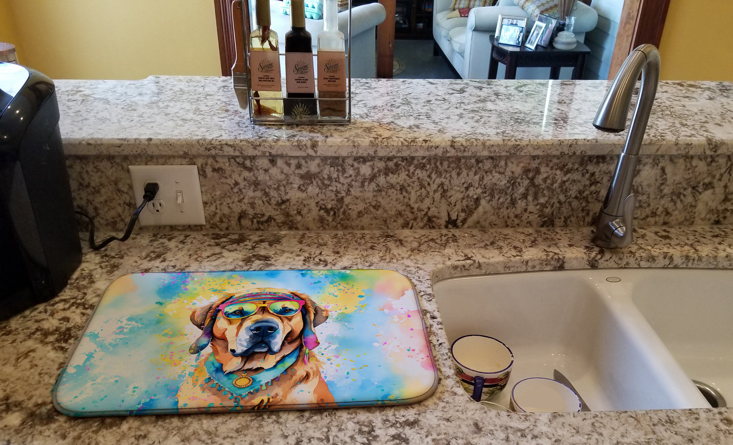 Mastiff Hippie Dawg Dish Drying Mat