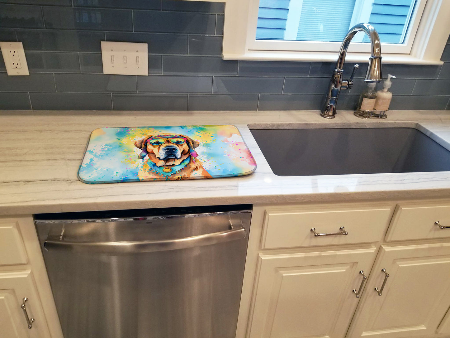 Mastiff Hippie Dawg Dish Drying Mat