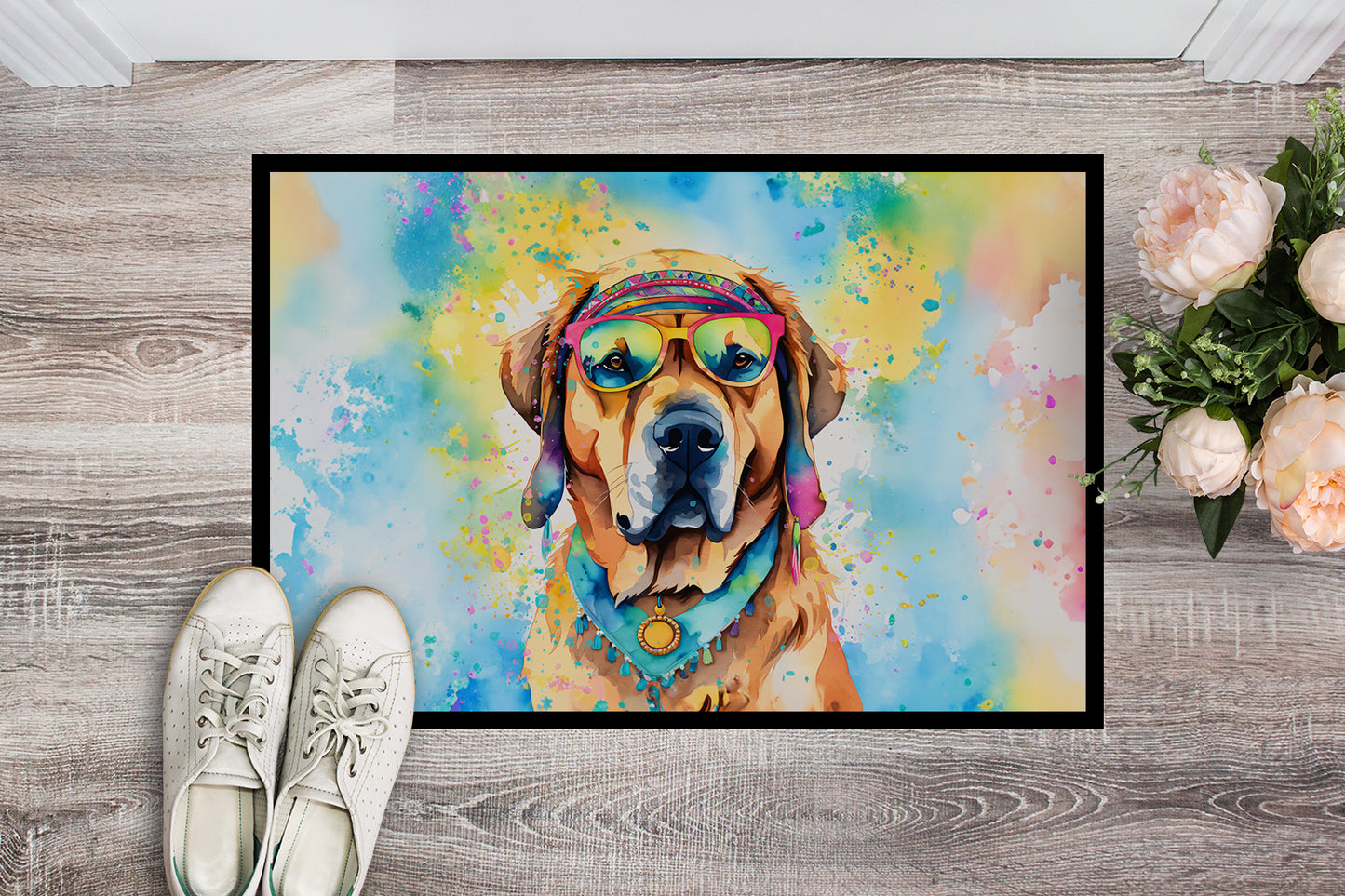 Mastiff Hippie Dawg Doormat