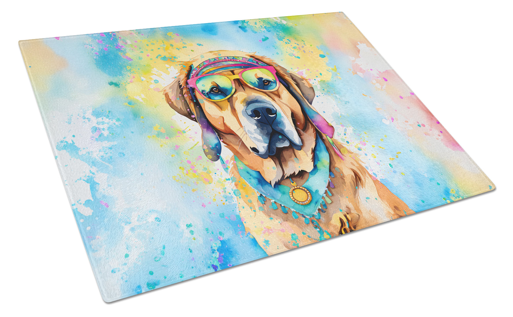 Buy this Mastiff Hippie Dawg Glass Cutting Board