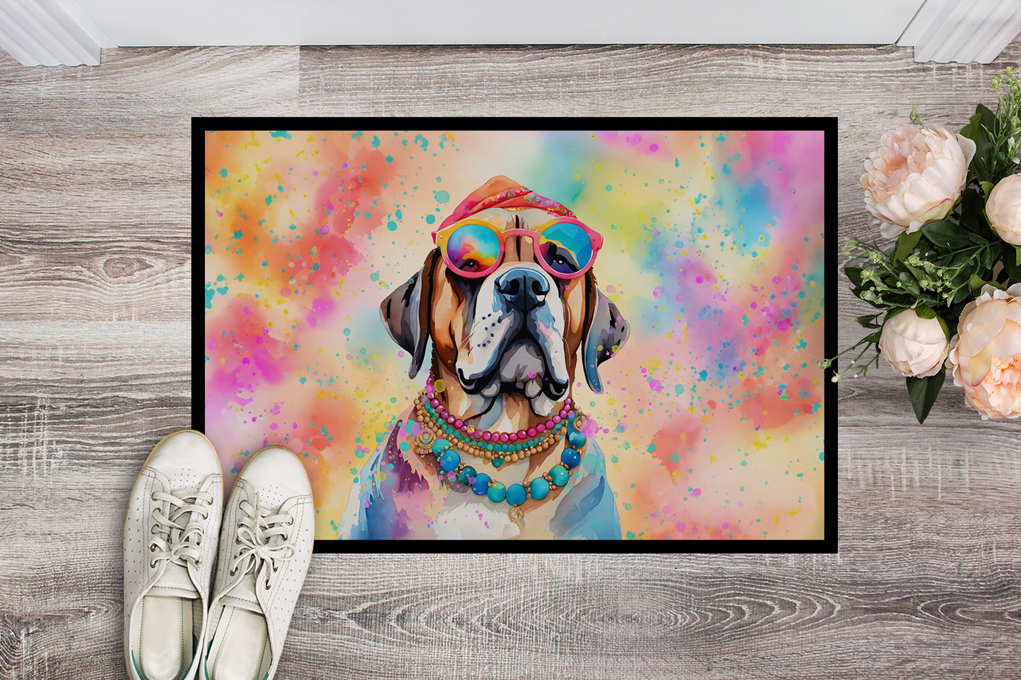 Mastiff Hippie Dawg Doormat