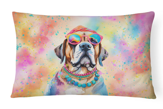 Buy this Mastiff Hippie Dawg Throw Pillow