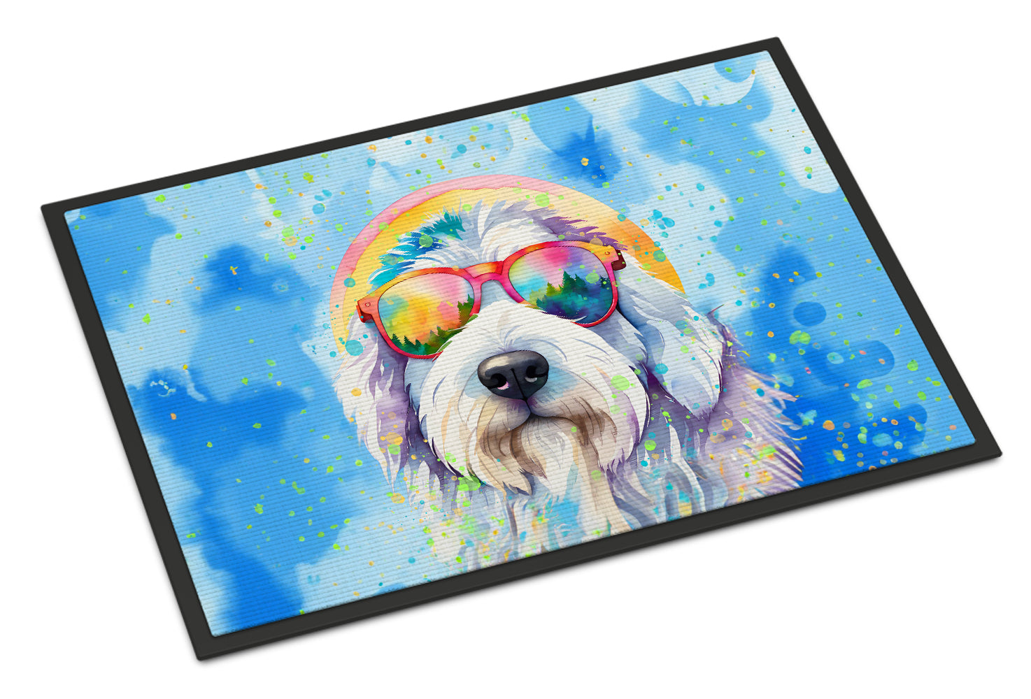 Buy this Old English Sheepdog Hippie Dawg Doormat