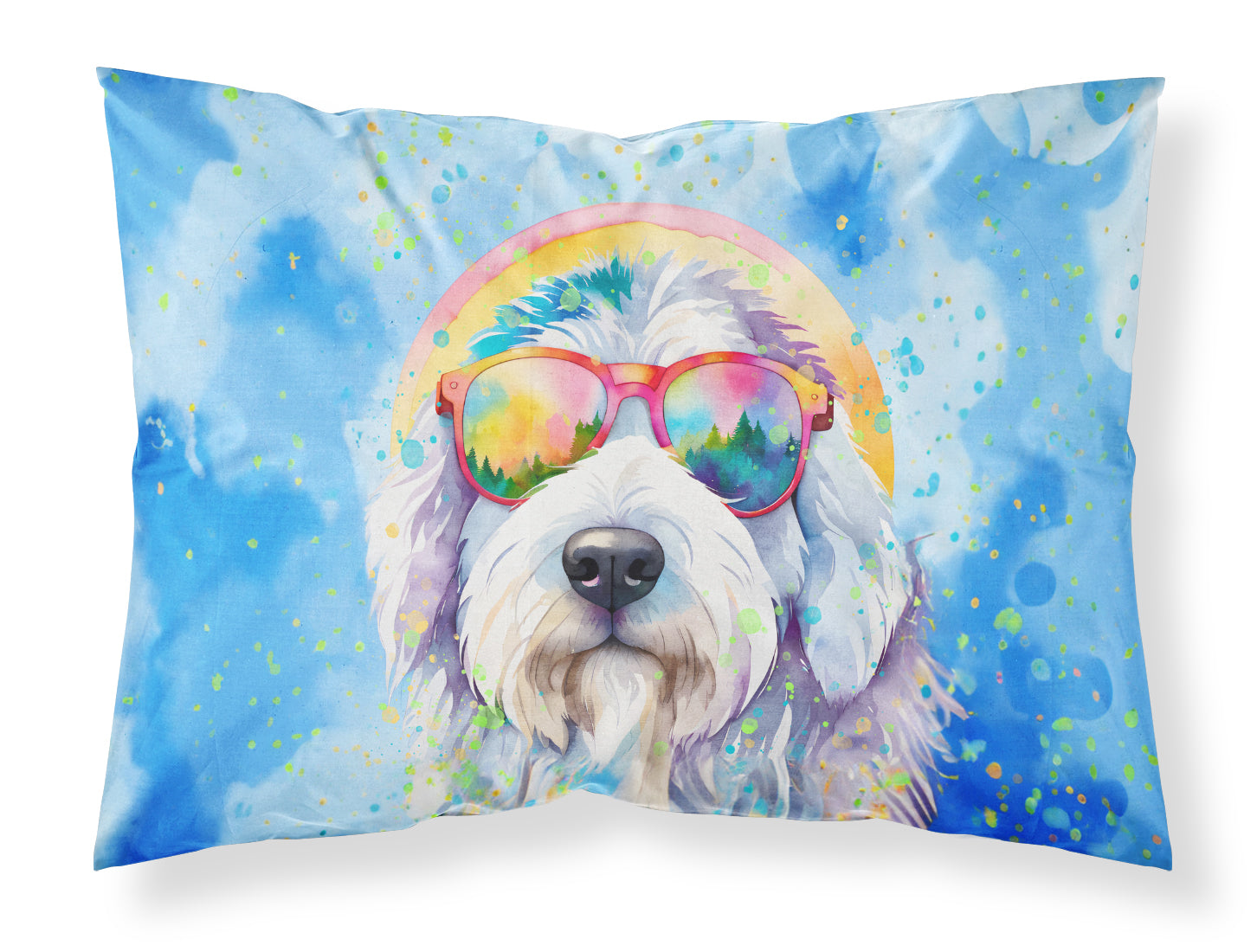 Buy this Old English Sheepdog Hippie Dawg Standard Pillowcase