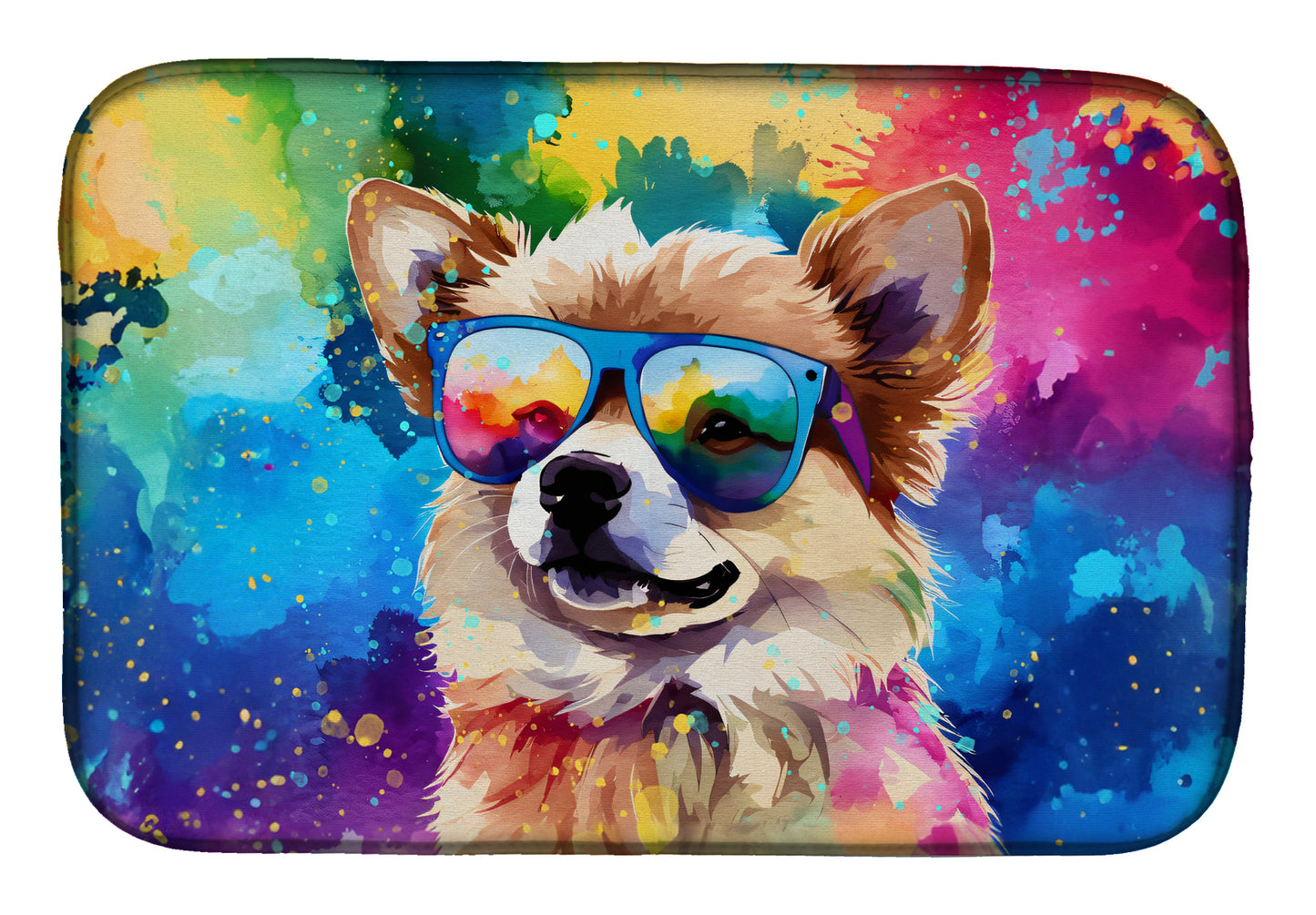 Buy this Pomeranian Hippie Dawg Dish Drying Mat