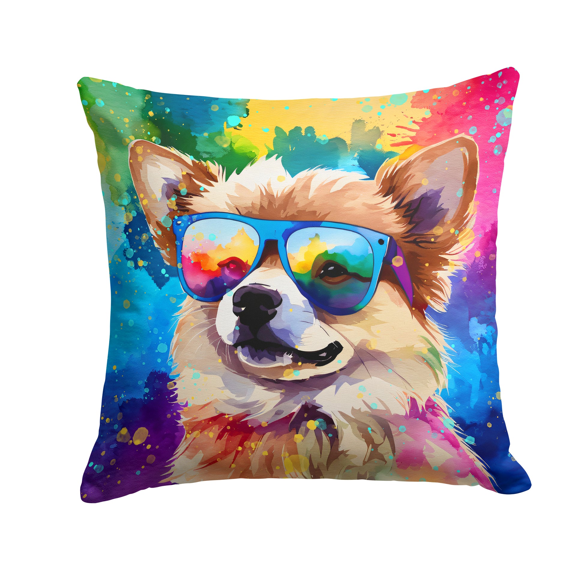 Buy this Pomeranian Hippie Dawg Throw Pillow