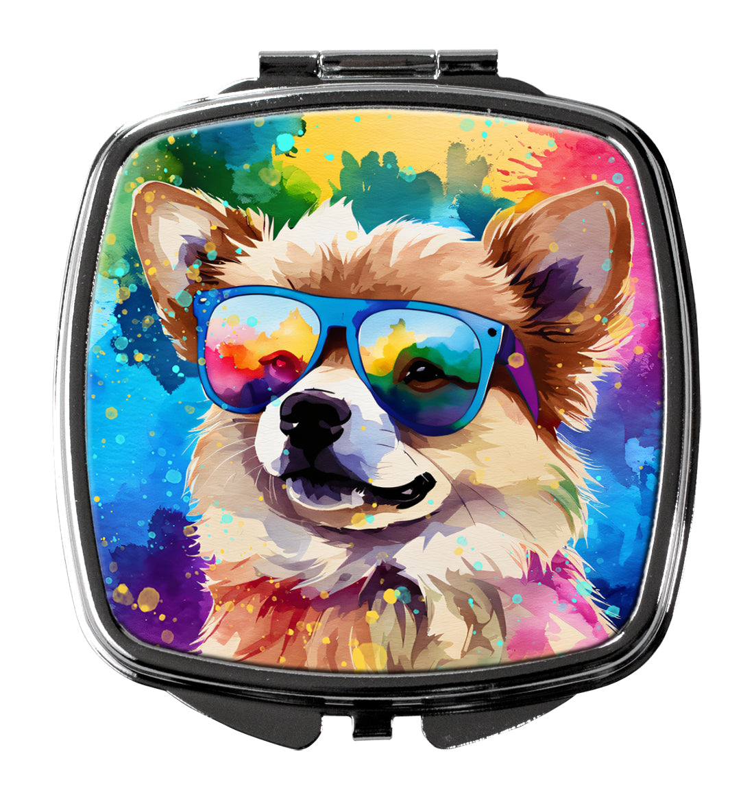 Buy this Pomeranian Hippie Dawg Compact Mirror