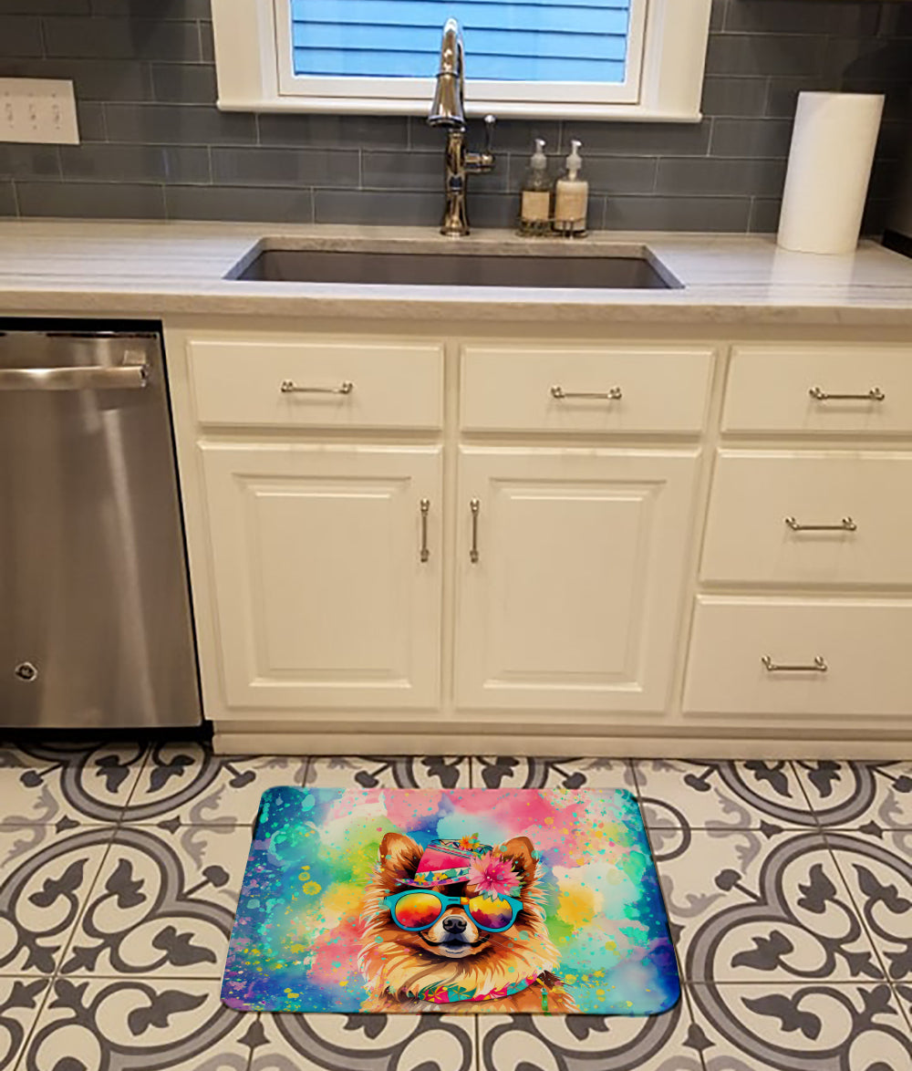 Pomeranian Hippie Dawg Memory Foam Kitchen Mat