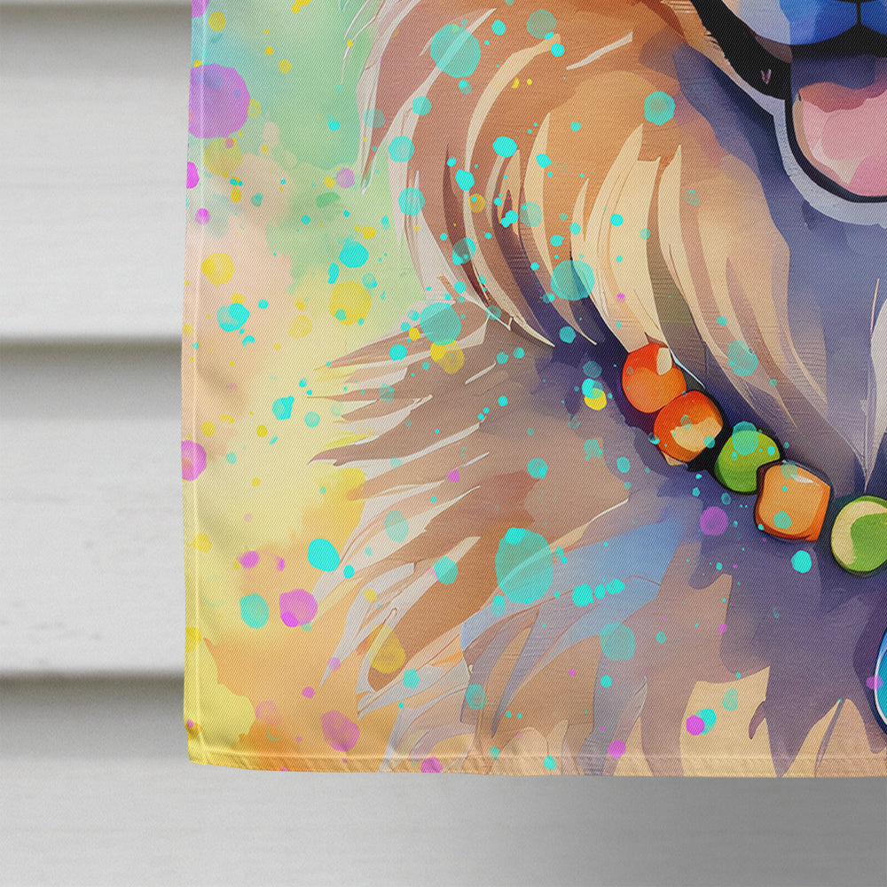 Pomeranian Hippie Dawg House Flag