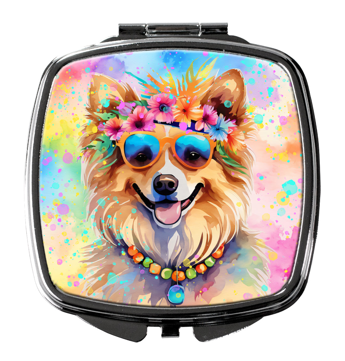 Buy this Pomeranian Hippie Dawg Compact Mirror