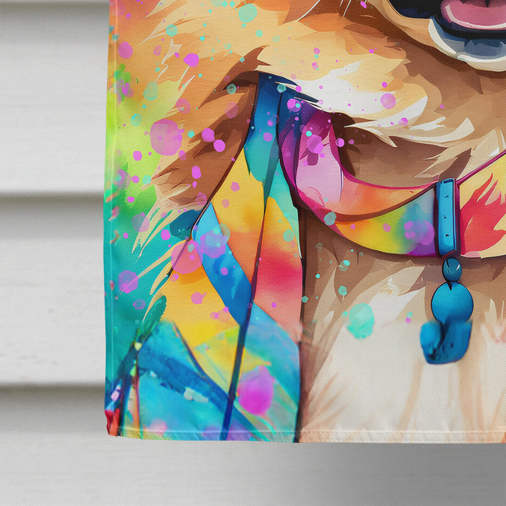 Pomeranian Hippie Dawg House Flag