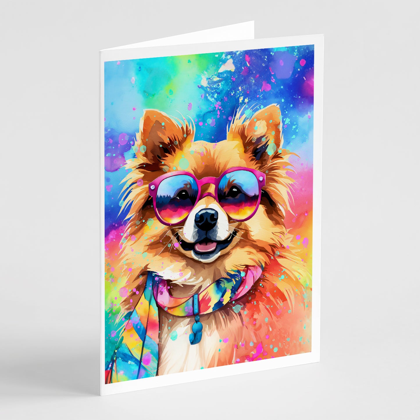 Buy this Pomeranian Hippie Dawg Greeting Cards Pack of 8