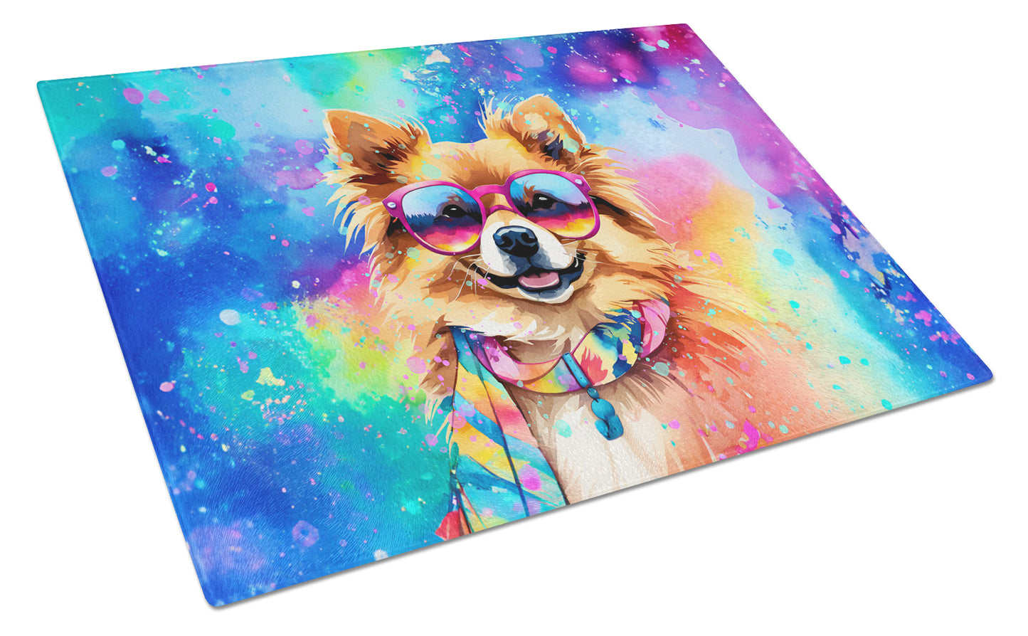 Buy this Pomeranian Hippie Dawg Glass Cutting Board