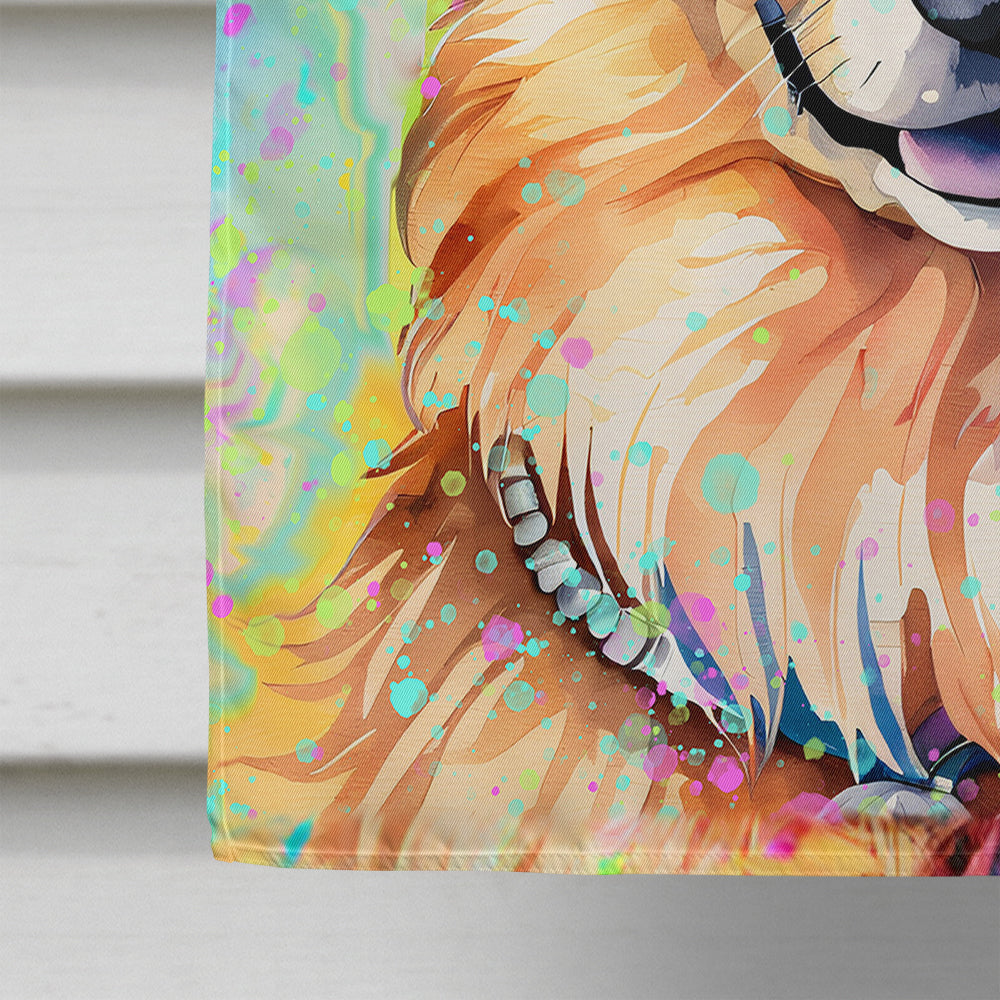 Pomeranian Hippie Dawg House Flag