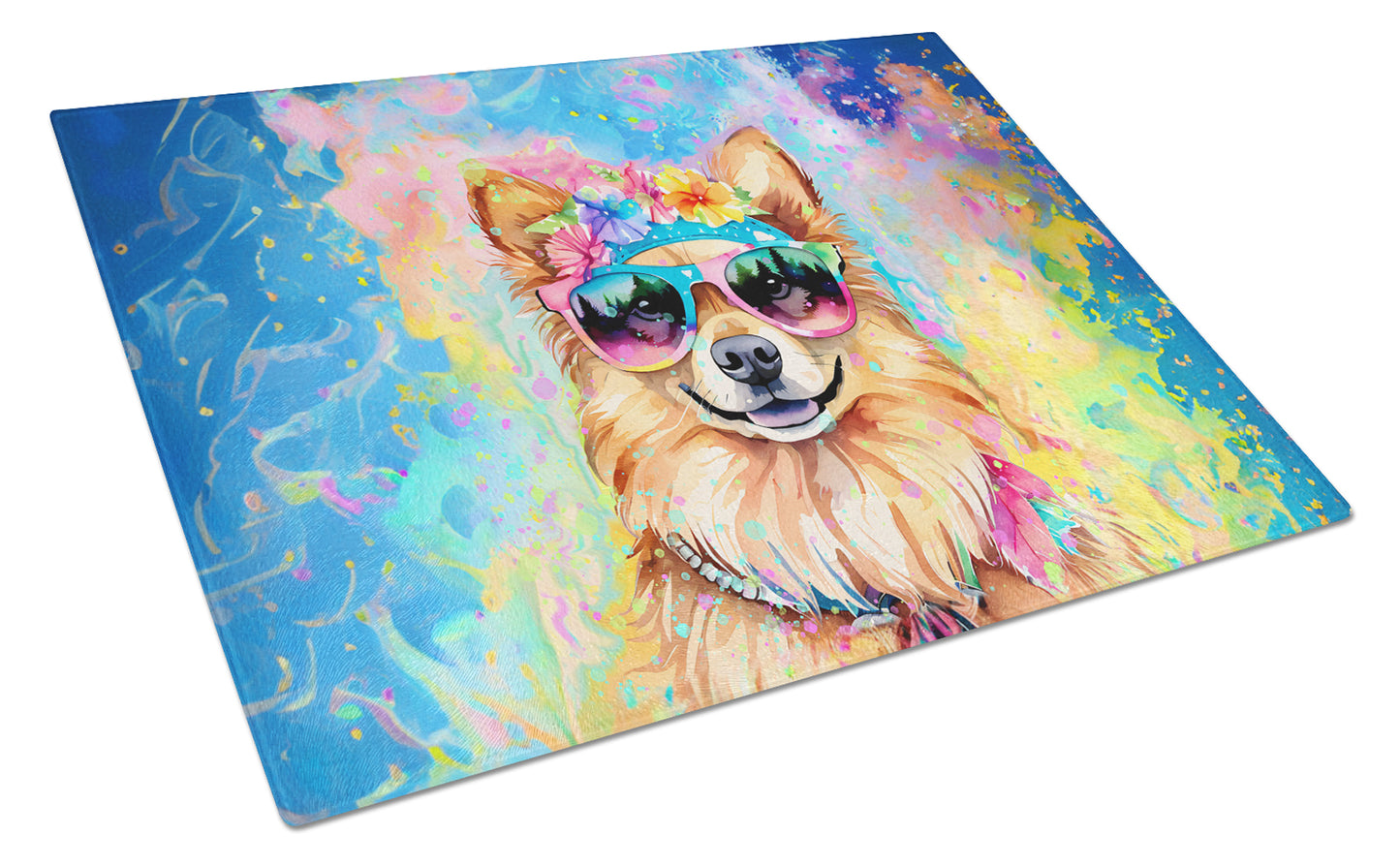 Buy this Pomeranian Hippie Dawg Glass Cutting Board