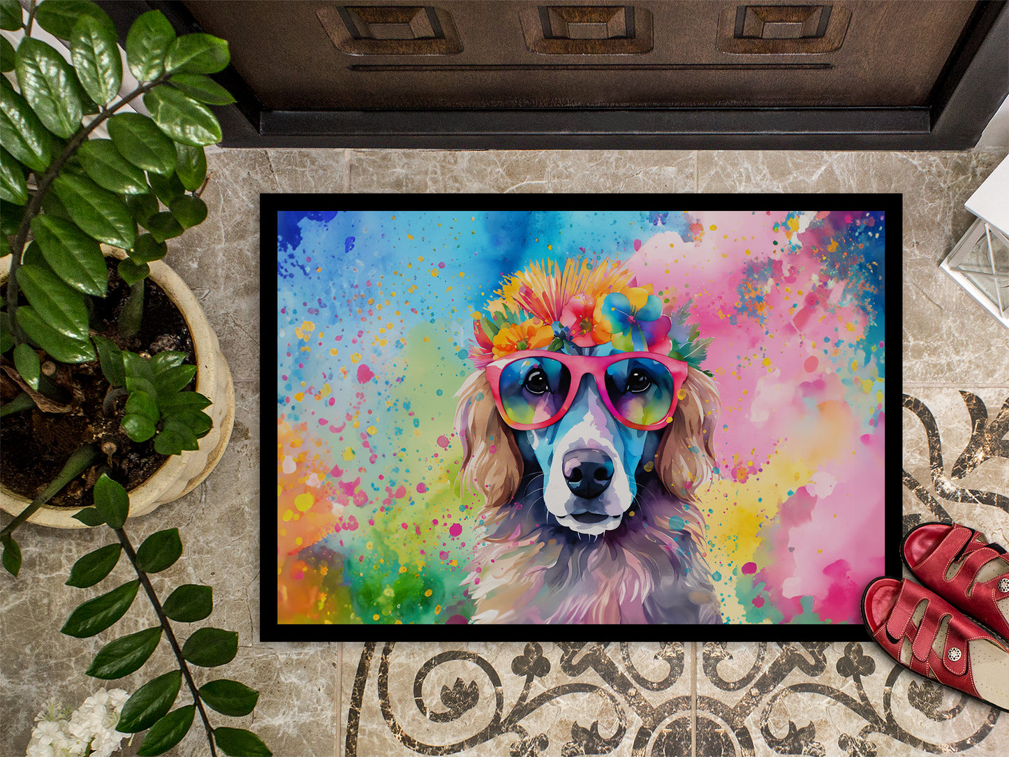 Poodle Hippie Dawg Doormat