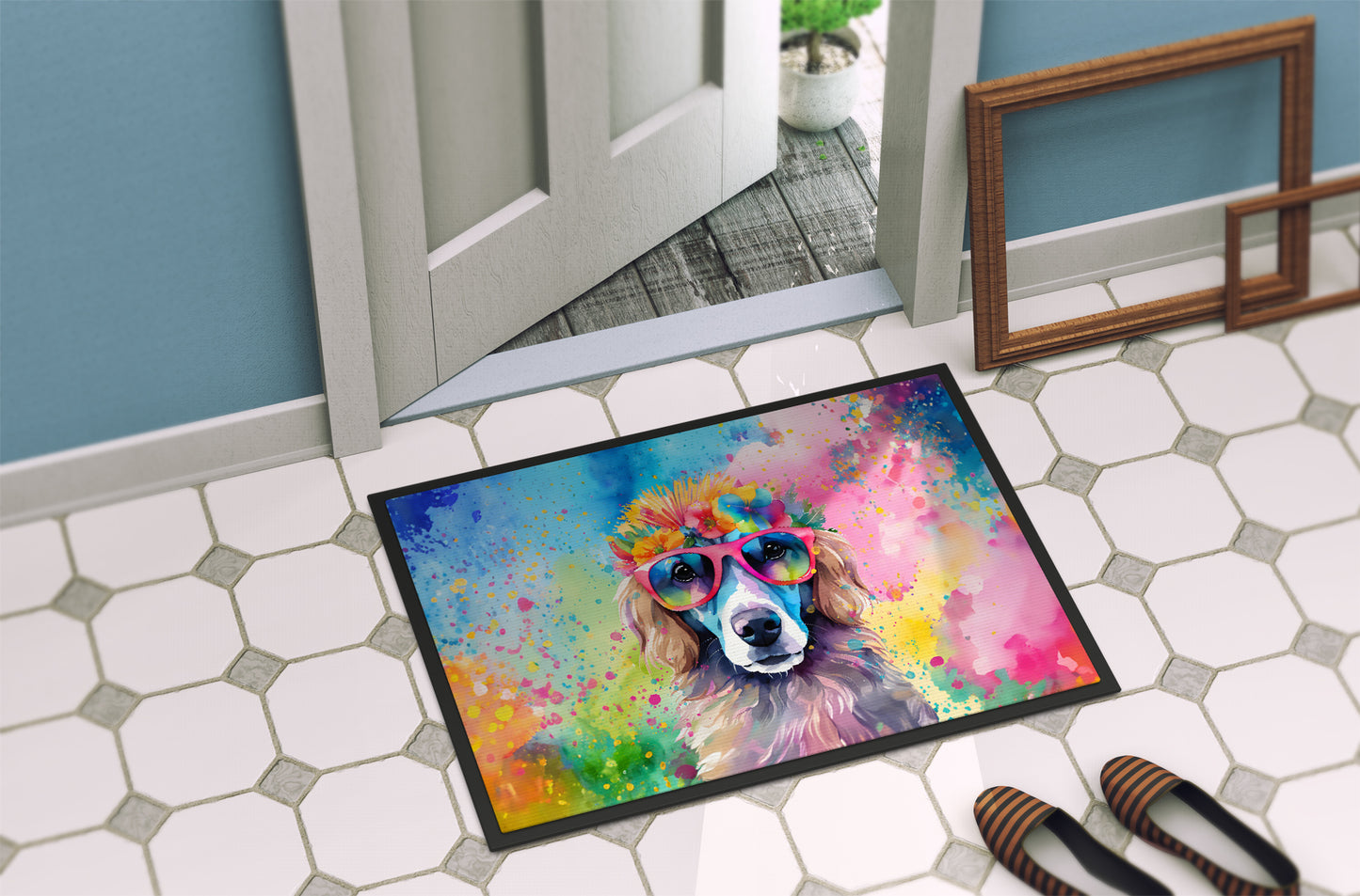 Poodle Hippie Dawg Doormat