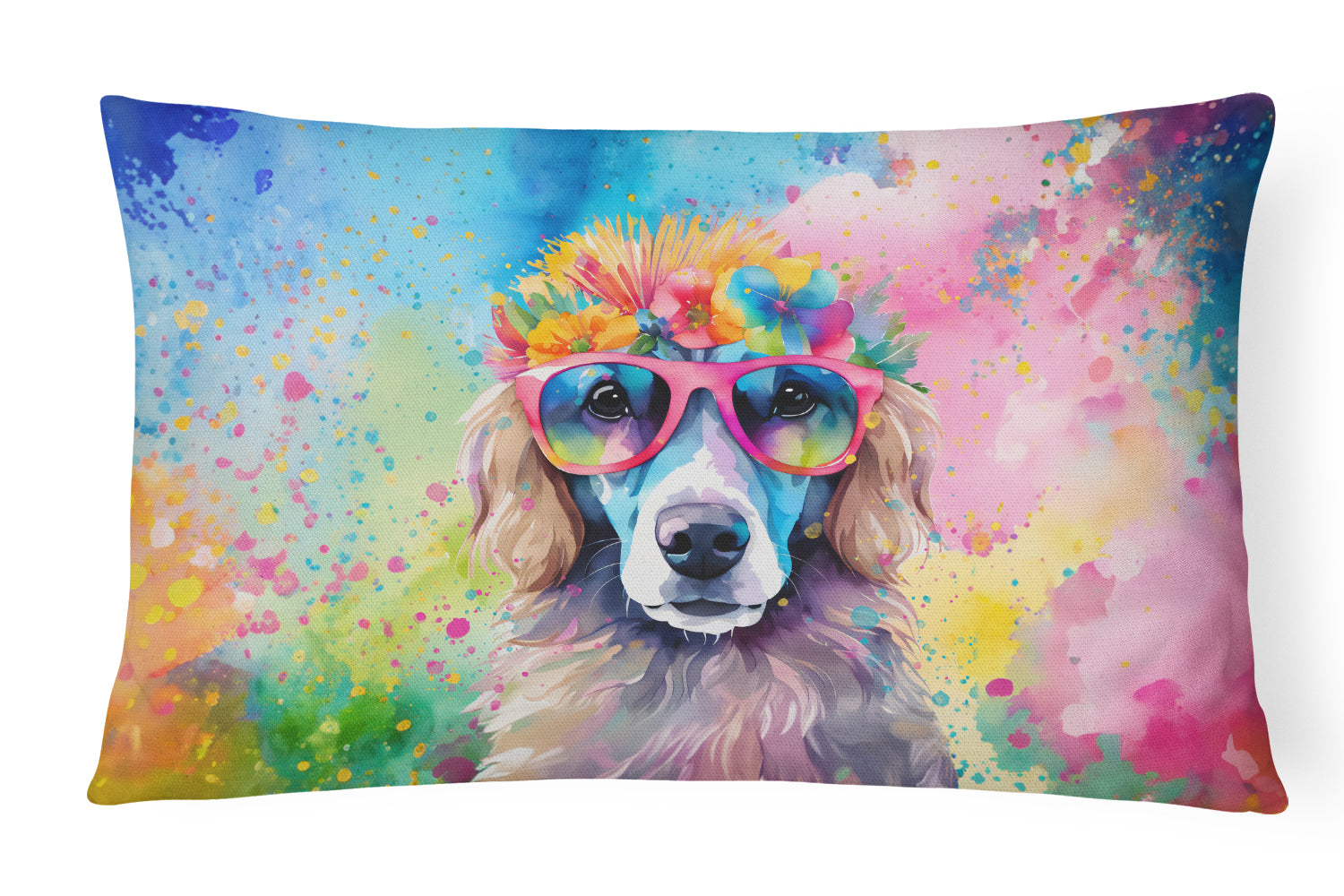 Buy this Poodle Hippie Dawg Throw Pillow