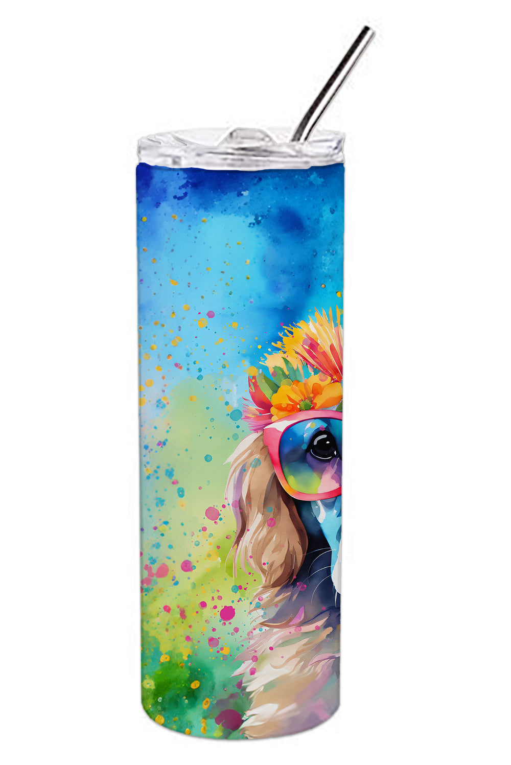 Poodle Hippie Dawg Stainless Steel Skinny Tumbler