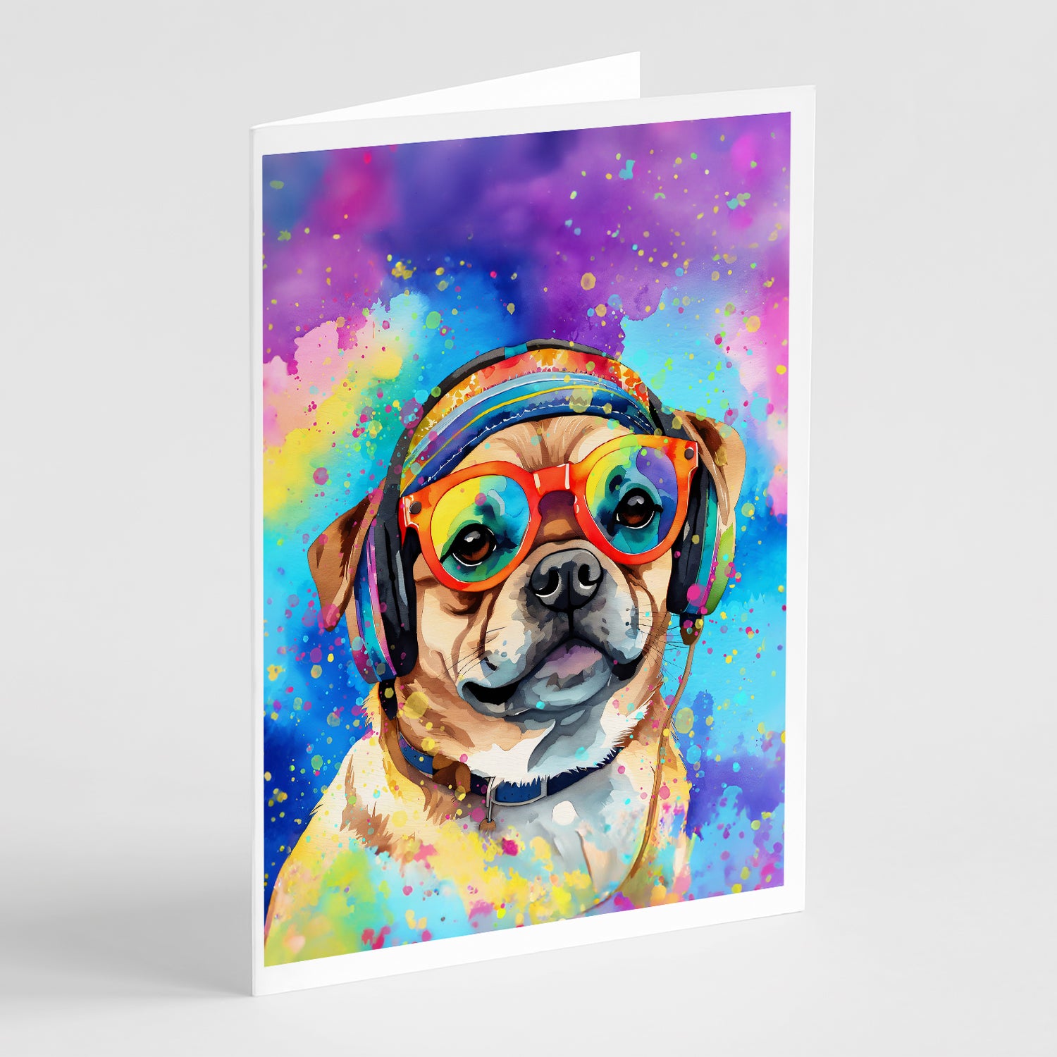 Buy this Pug Hippie Dawg Greeting Cards Pack of 8