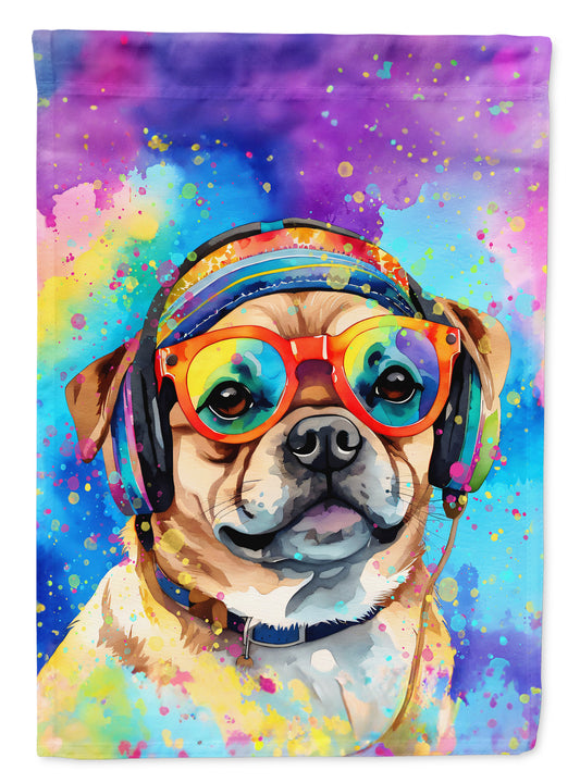 Buy this Pug Hippie Dawg Garden Flag