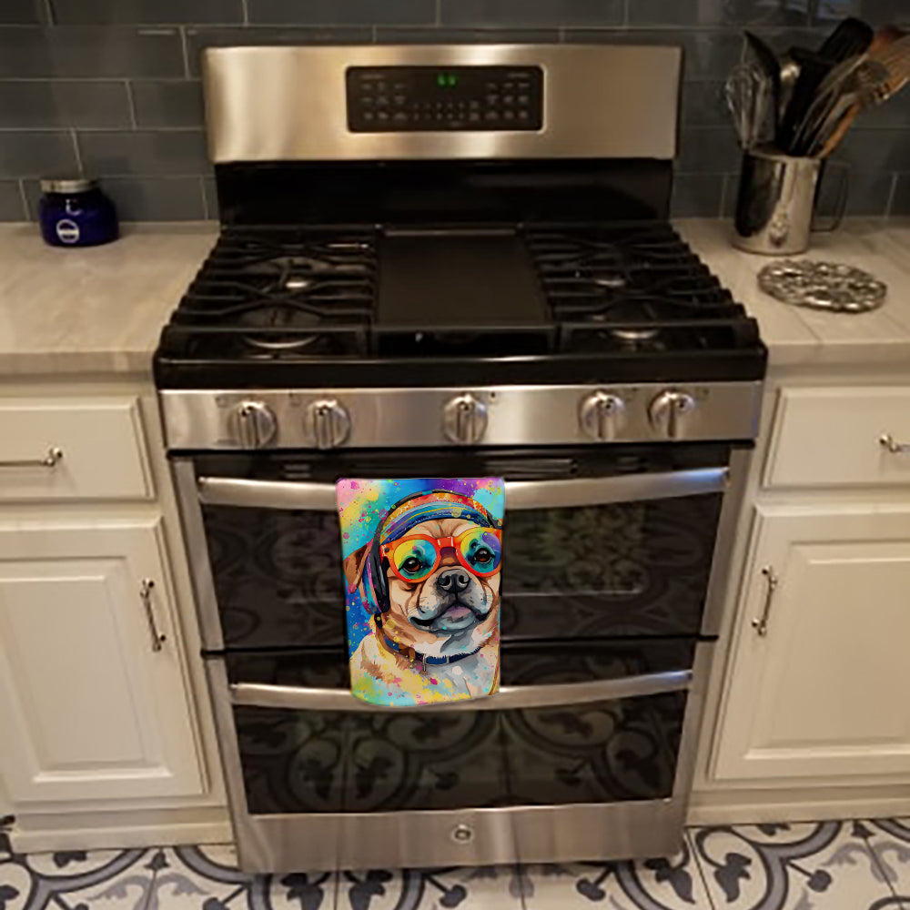 Pug Hippie Dawg Kitchen Towel