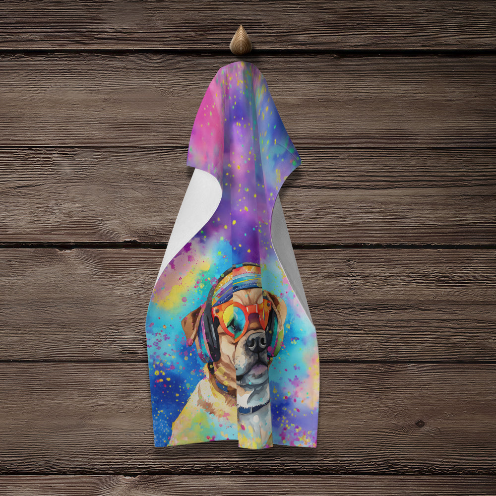 Pug Hippie Dawg Kitchen Towel