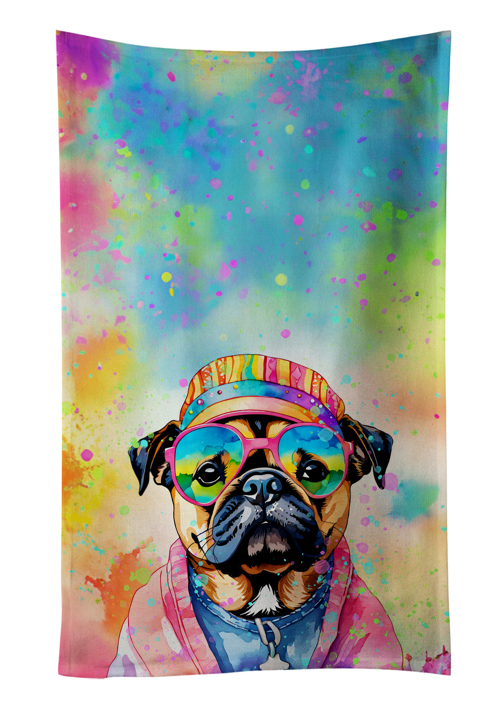 Buy this Pug Hippie Dawg Kitchen Towel