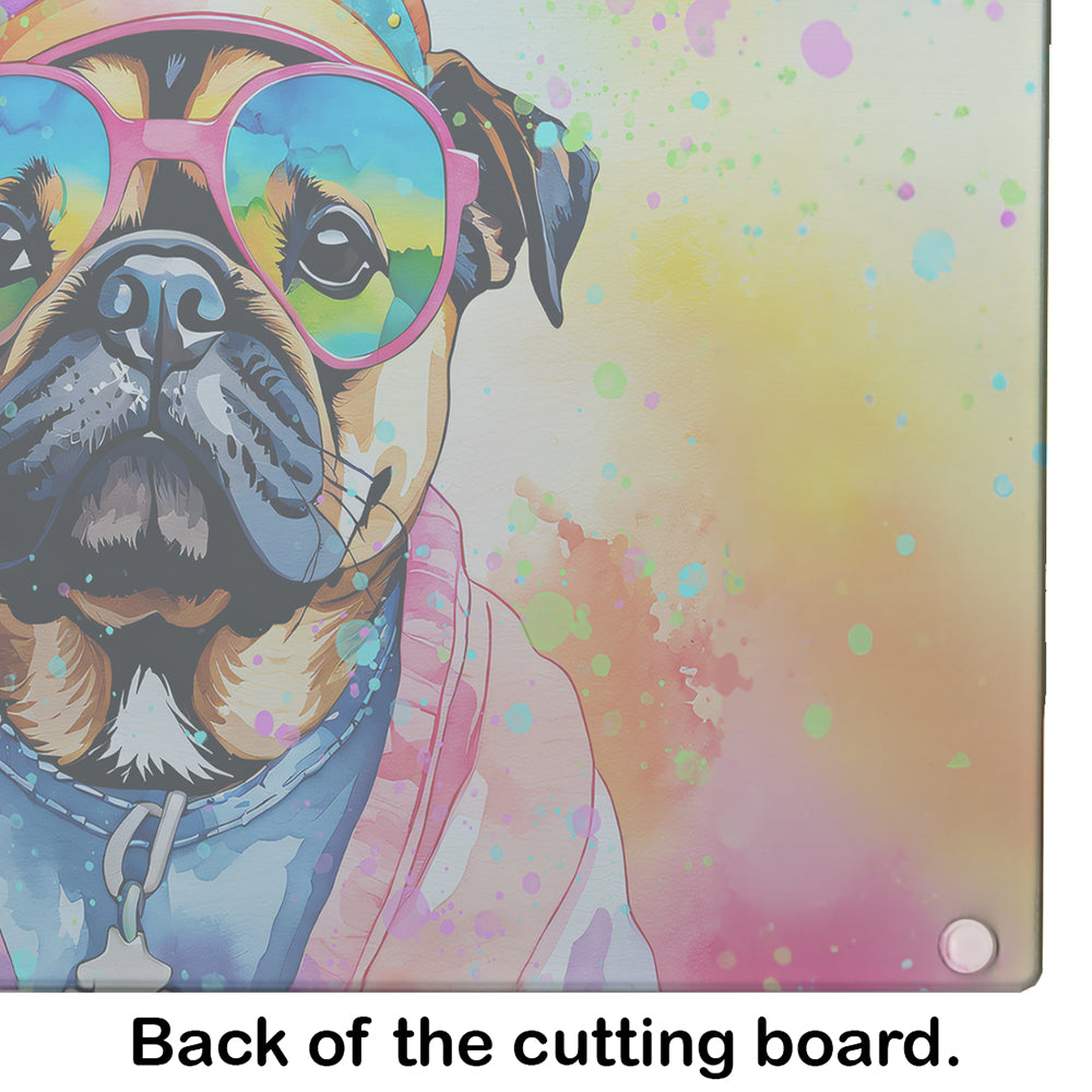 Pug Hippie Dawg Glass Cutting Board