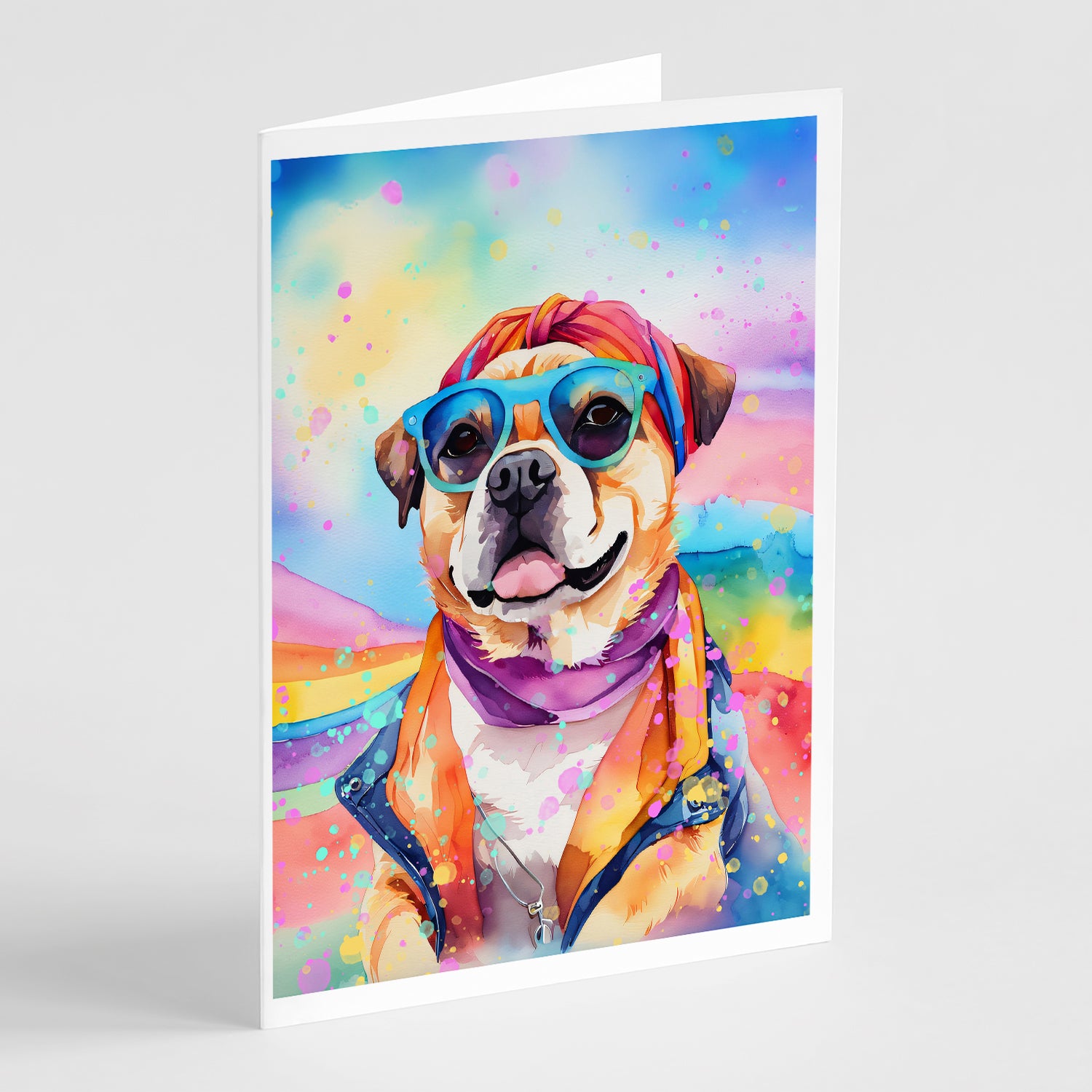 Buy this Pug Hippie Dawg Greeting Cards Pack of 8