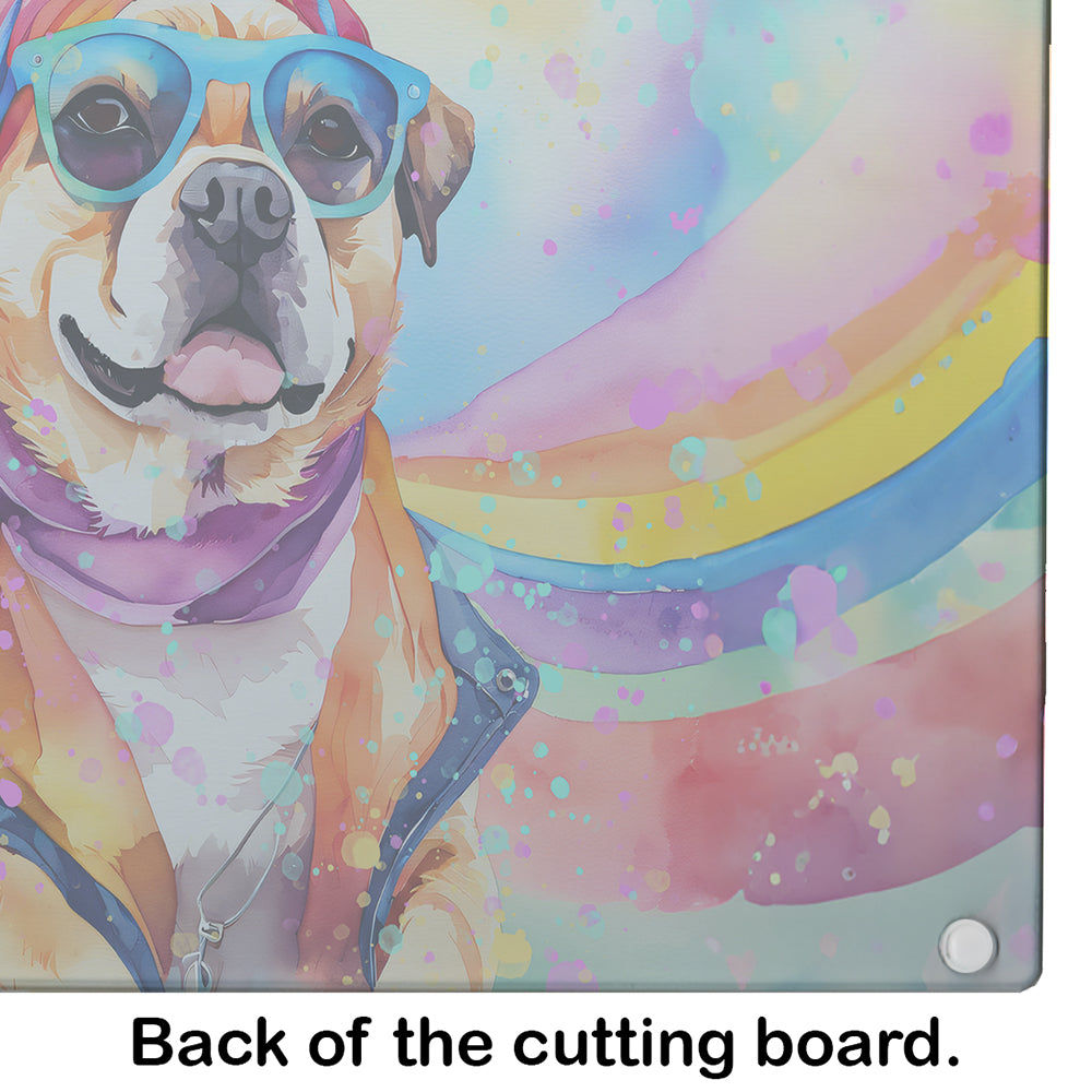 Pug Hippie Dawg Glass Cutting Board