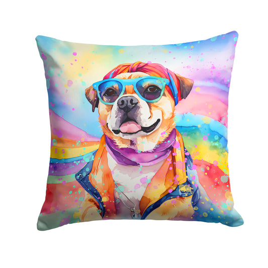 Buy this Pug Hippie Dawg Throw Pillow