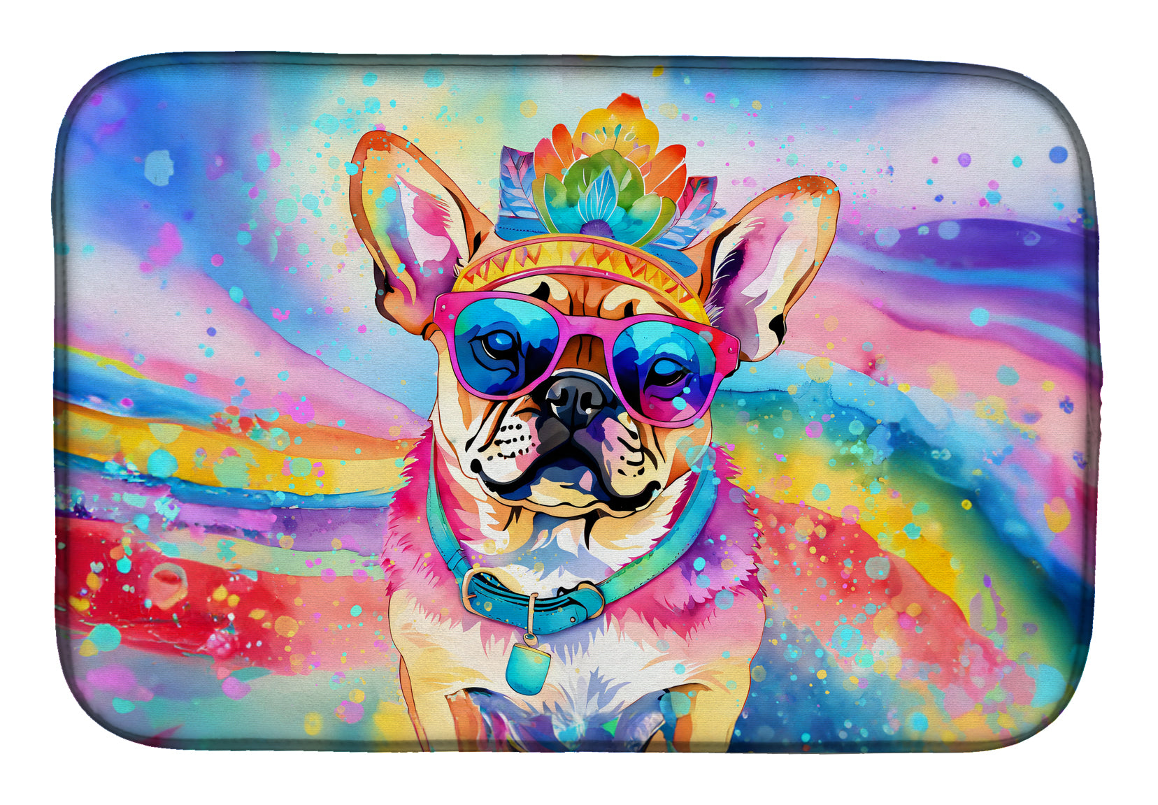 Buy this Pug Hippie Dawg Dish Drying Mat