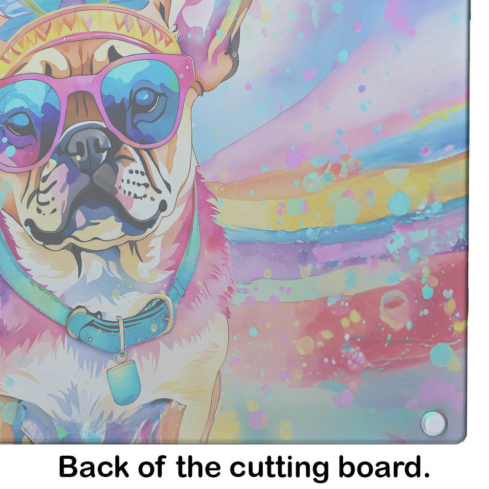 Pug Hippie Dawg Glass Cutting Board