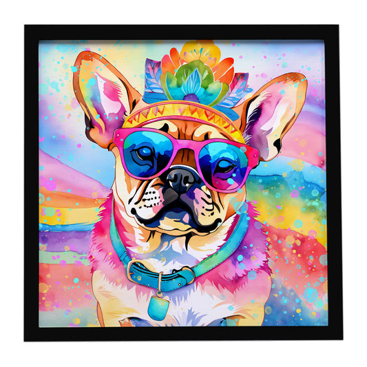 Buy this Pug Hippie Dawg Framed Metal Print