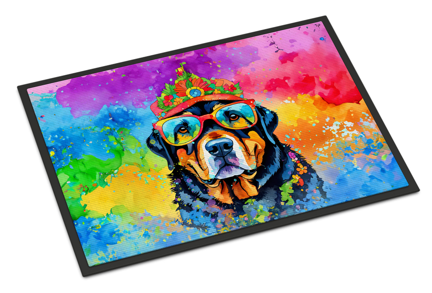 Buy this Rottweiler Hippie Dawg Doormat