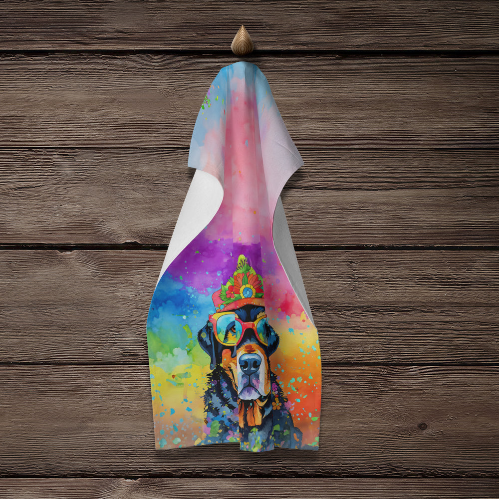 Rottweiler Hippie Dawg Kitchen Towel