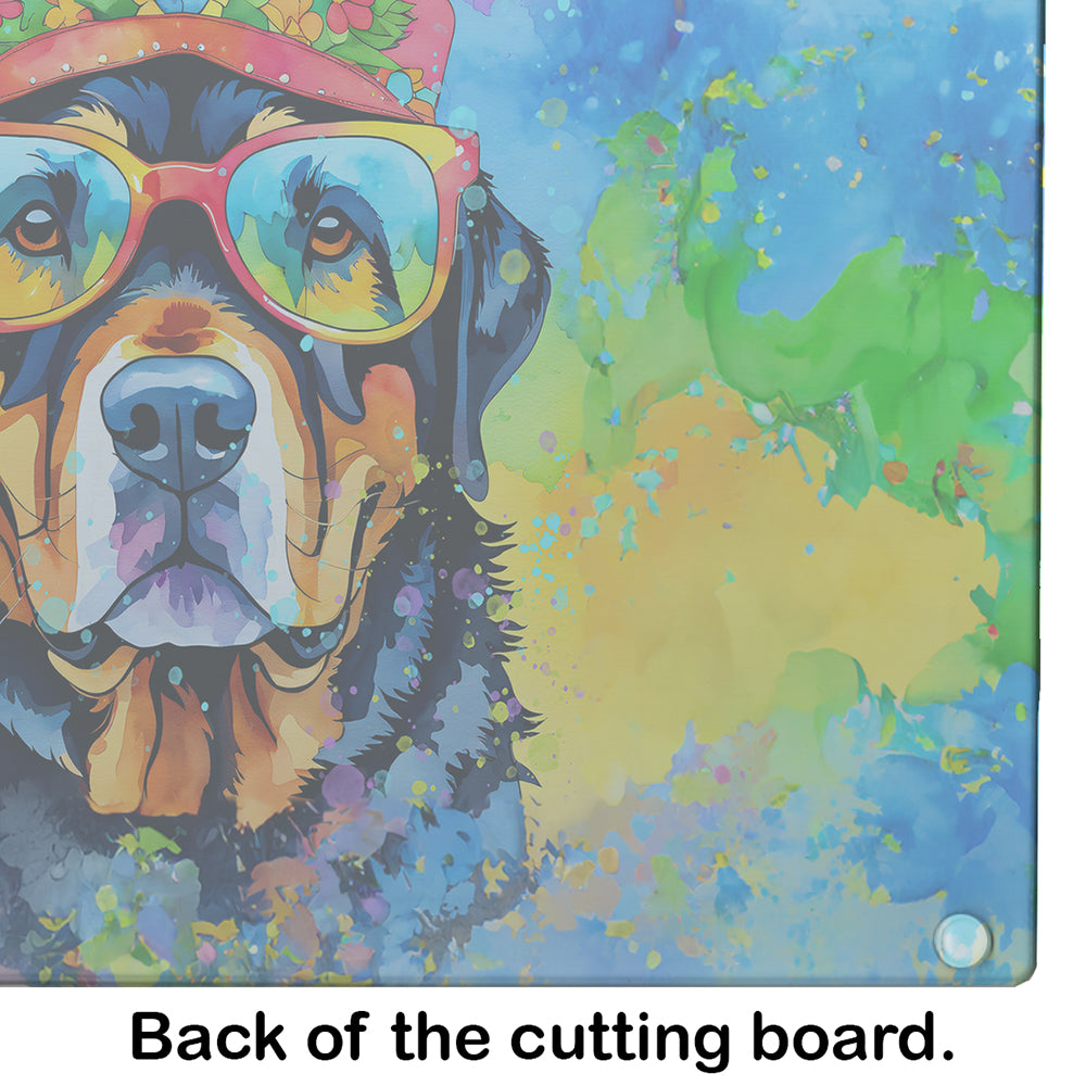 Rottweiler Hippie Dawg Glass Cutting Board