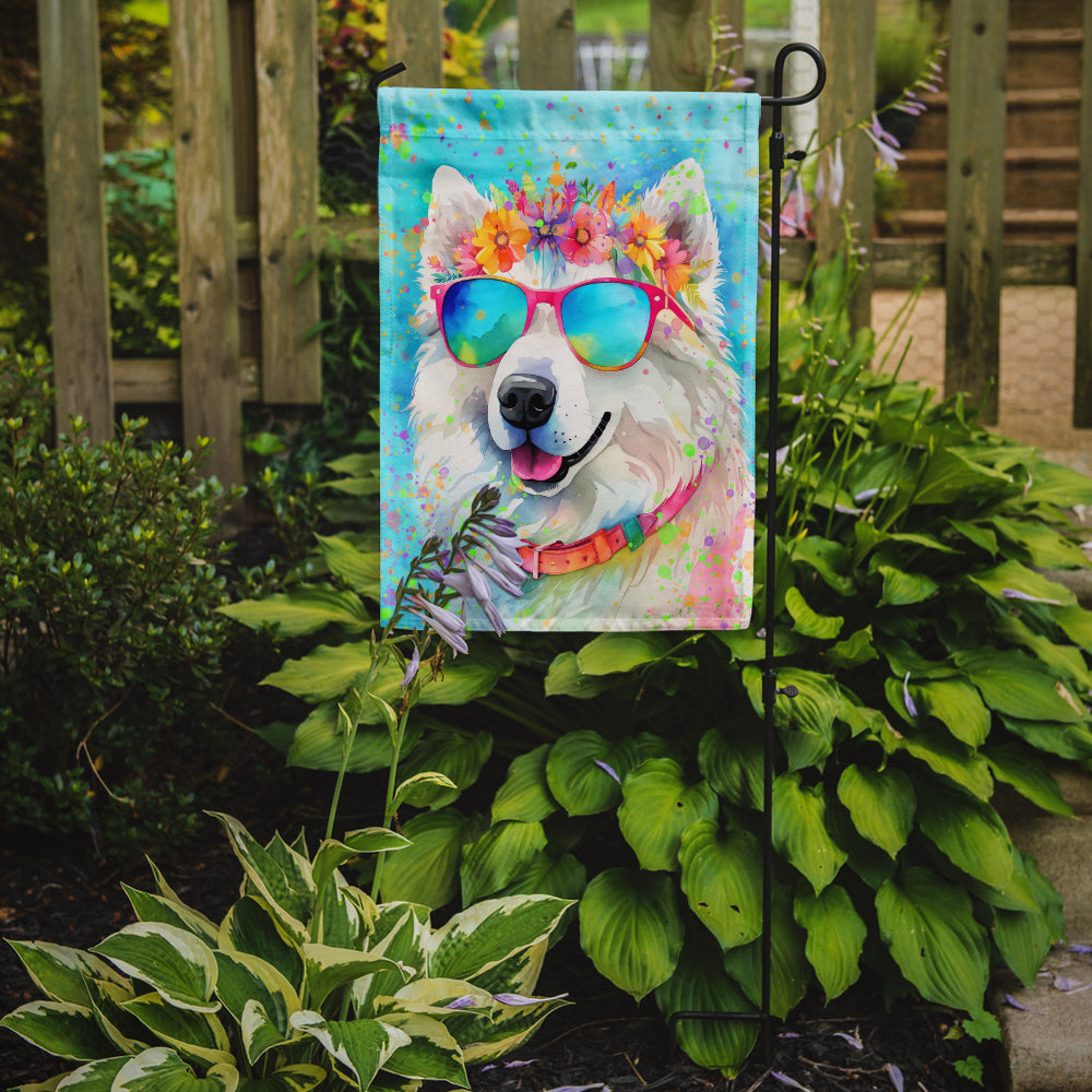 Samoyed Hippie Dawg Garden Flag