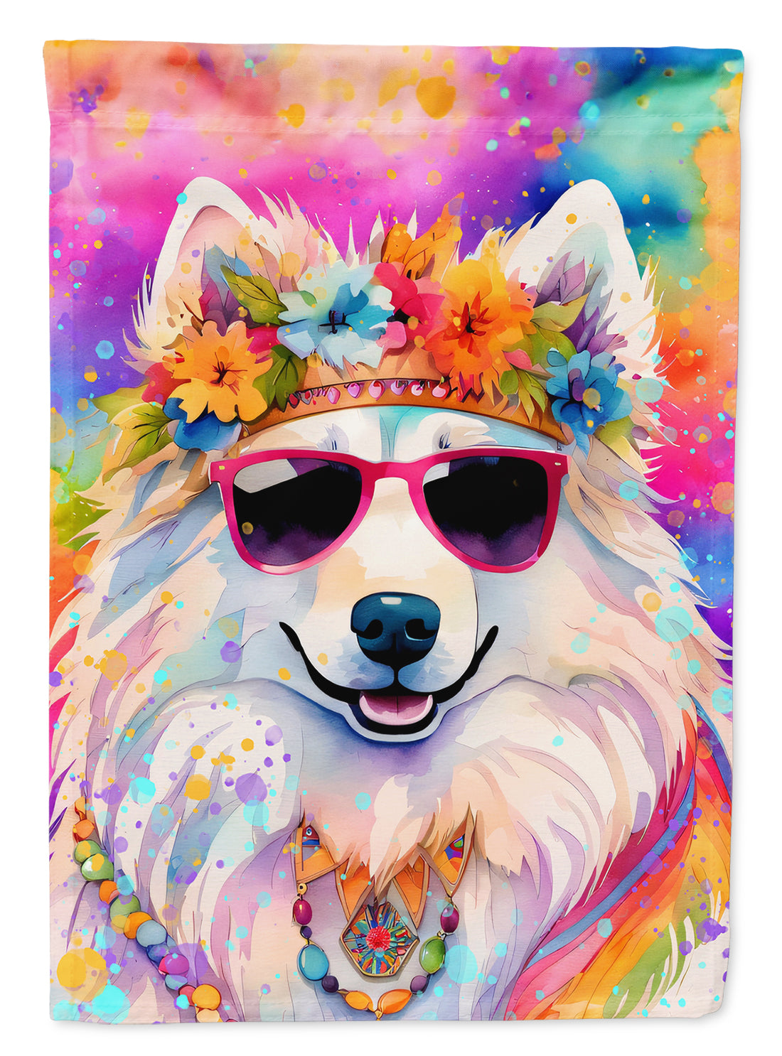 Buy this Samoyed Hippie Dawg House Flag