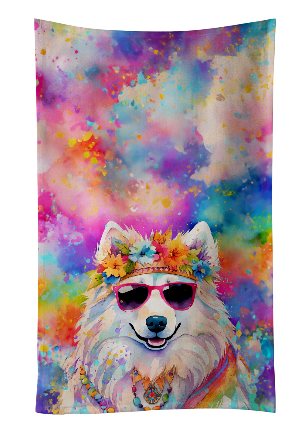 Buy this Samoyed Hippie Dawg Kitchen Towel