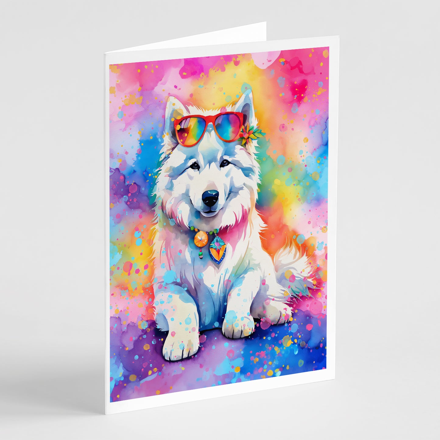 Buy this Samoyed Hippie Dawg Greeting Cards Pack of 8